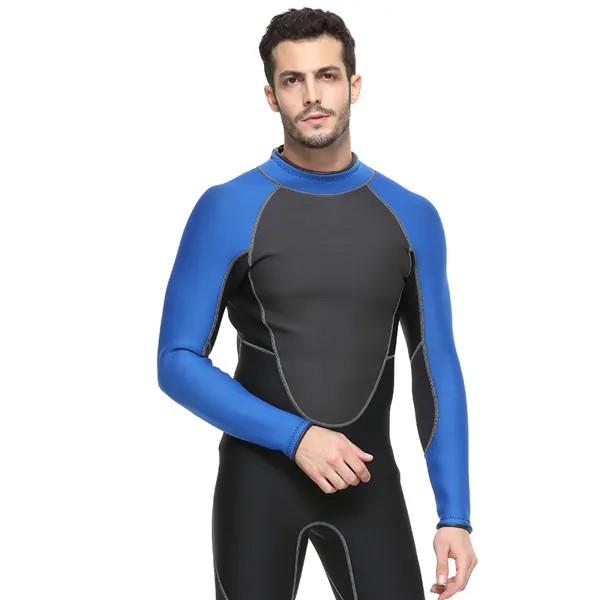 Лидер продаж 2021, защитный мужской комплект t Blue 3 мм, мужской цельный Водонепроницаемый гидрокостюм с длинным рукавом, костюм для подводного ...