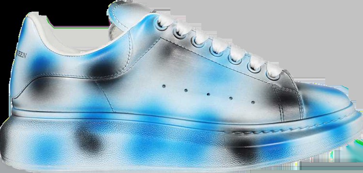 Кроссовки Alexander McQueen Oversized Sneaker 'Spray Paint - Black Blue', разноцветный