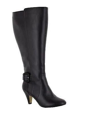 Женские черные сапоги BELLA VITA с широкими икрами Troy Almond Toe Cone Heel Boots 7.5 WW WC