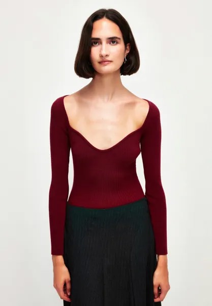 Вязаный свитер COLLAR DETAILED adL, цвет claret red