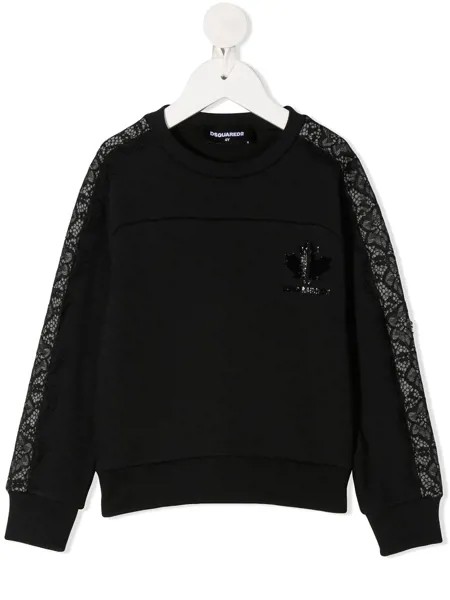 Dsquared2 Kids футболка с кружевом