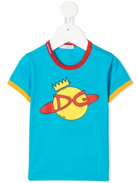 Dolce & Gabbana Kids футболка с принтом DG Planet
