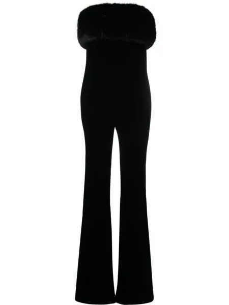 Saint Laurent комбинезон без бретелей, черный