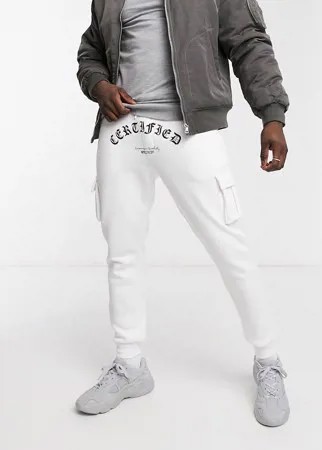 Белые джоггеры в стиле oversized Burton Menswear-Белый