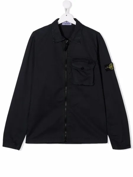 Stone Island Junior куртка с нашивкой-логотипом