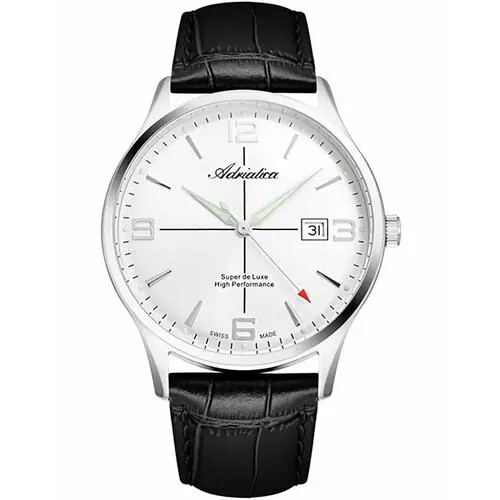 Наручные часы Adriatica A8331.5253Q, красный, черный