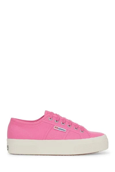 Розовые кроссовки на платформе 2740 Superga, розовый