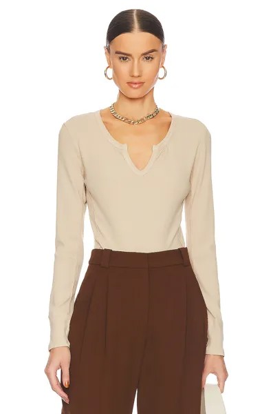Топ Bobi Split V Neck Crop, цвет Sandy