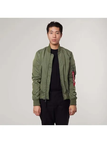 Узкая куртка-бомбер Alpha Industries, зеленый