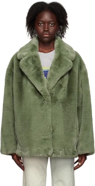 Зеленая куртка из искусственного меха Savannah Stand Studio