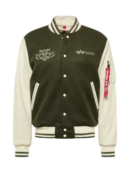 Межсезонная куртка Alpha Industries Varsity, оливковое