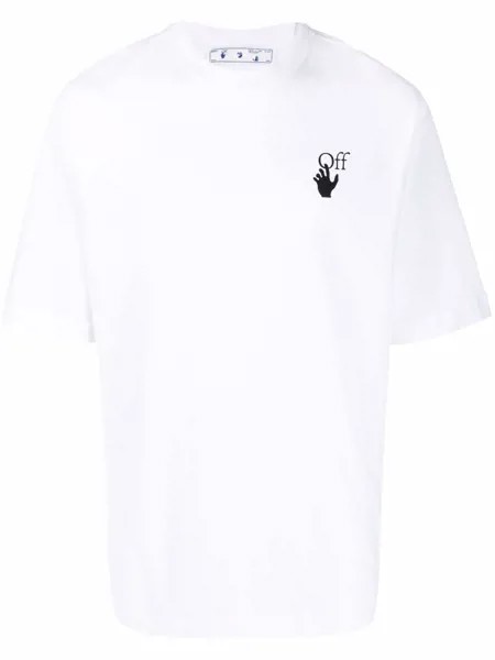 Off-White футболка с логотипом Hands Off