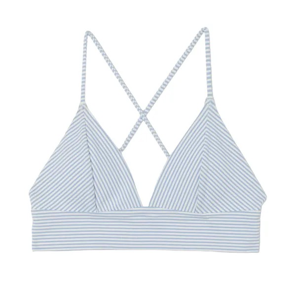 Лиф H&M Padded Bikini Top, голубой/белый