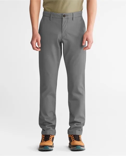 Узкие мужские брюки чинос серого цвета Timberland, серый