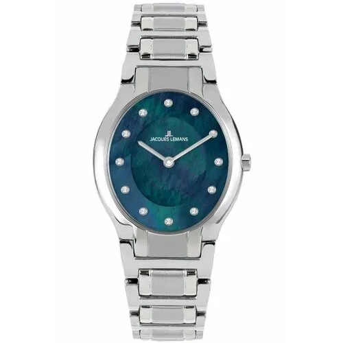 Наручные часы JACQUES LEMANS Elegance 1-2155A, синий, серебряный
