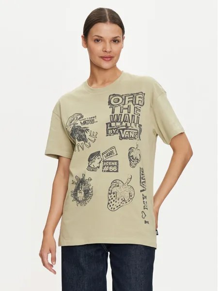 Футболка оверсайз Vans, зеленый