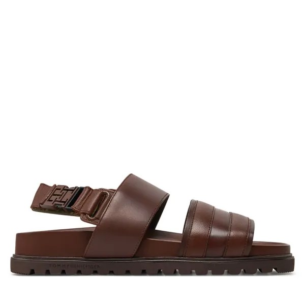 Сандалии Tommy Hilfiger Elevated Th Buckle Lth Sandal FM0FM05007 Winter Cognac GVI, коричневый