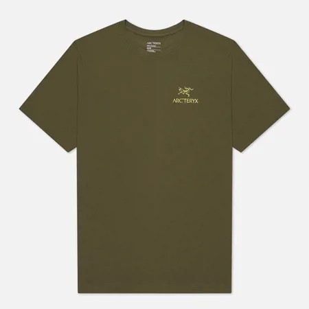 Мужская футболка Arcteryx Emblem SS, цвет оливковый, размер M