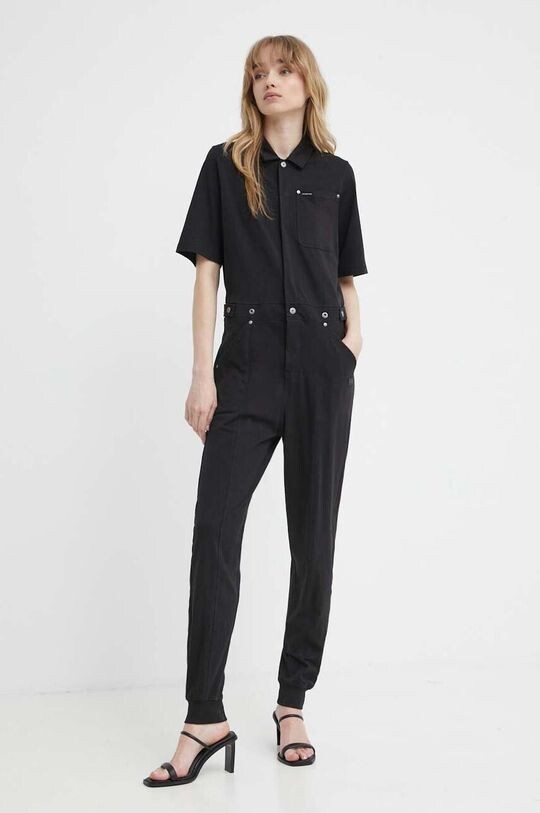 Хлопковый комбинезон G-Star Raw, черный