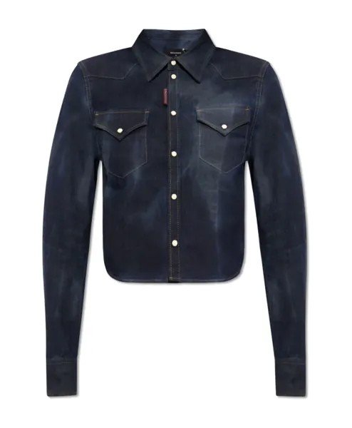 Асимметричная джинсовая рубашка Dsquared2, синий
