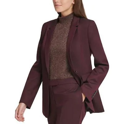 DKNY Женский фиолетовый однотонный деловой пиджак на одной пуговице 10 BHFO 3480
