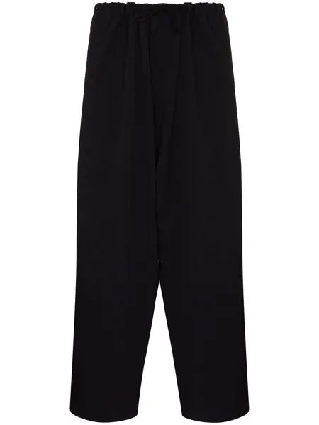 Yohji Yamamoto шерстяные брюки широкого кроя