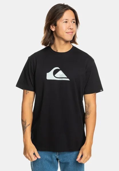 Футболка с принтом COMP LOGO Quiksilver, цвет black