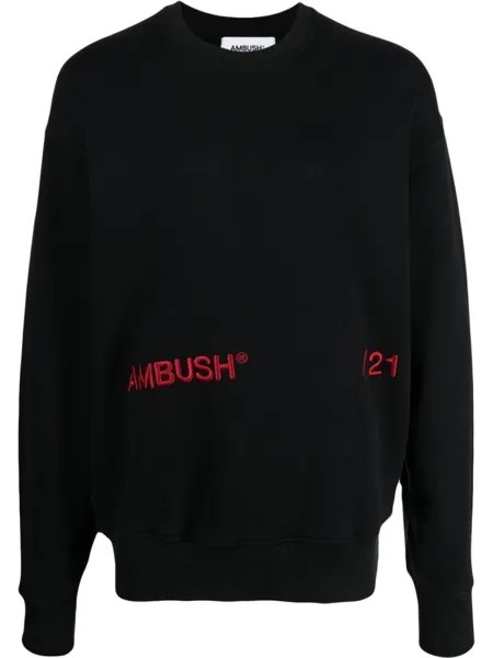 Толстовка с длинными рукавами и логотипом AMBUSH, черный