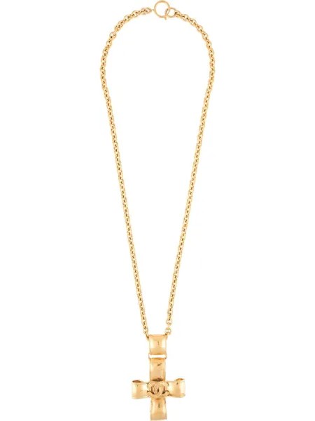 Chanel Pre-Owned колье 1994-го года с подвеской-крестом