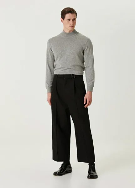 Черные укороченные брюки с поясом Loewe