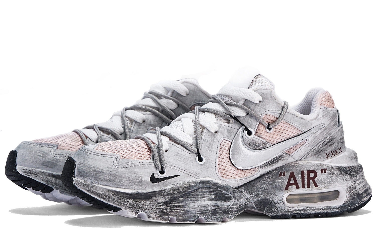 Кроссовки Nike Air Max Fusion Lifestyle Shoes Men Low-top Silver/Pink, серебряный