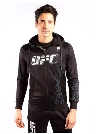 Толстовка Venum UFC Authentic Fight Week Men's Zip Hoodie, размер L, черный