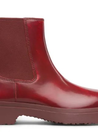Brushed red leather Chelsea boots with lightweight outsoles and a OrthoLite® cushioned footbed.