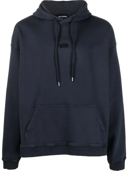 Dsquared2 худи с вышитым логотипом, синий