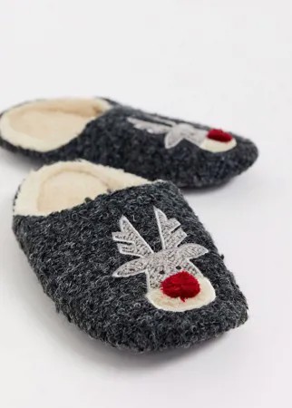 Серые слиперы с рисунком оленя Totes-Серый