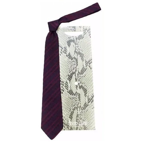 Винный галстук с бордовыми полосками Roberto Cavalli 824750