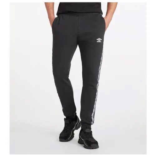 Брюки спортивные мужские с карманами UMBRO FW Taped Jogger 65779U-060, размер S, цвет черный