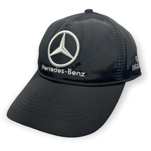 Бейсболка теплая зимняя с ушками Mercedes-Benz черная