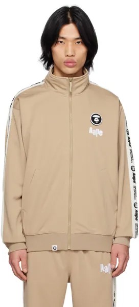 Бежевая спортивная куртка MoonFace AAPE by A Bathing Ape