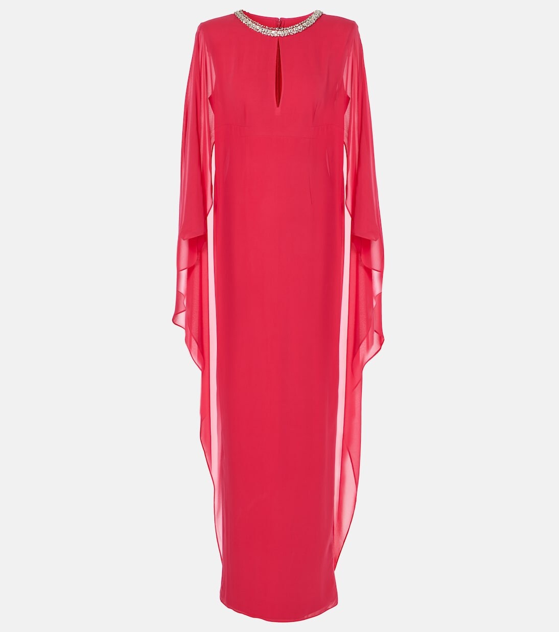 Украшенное платье из шелкового шифона Roland Mouret, красный