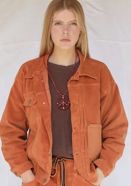 Free People Dr. Collections 2020 Вельветовая куртка Teddy Burnt Orange XL NWT