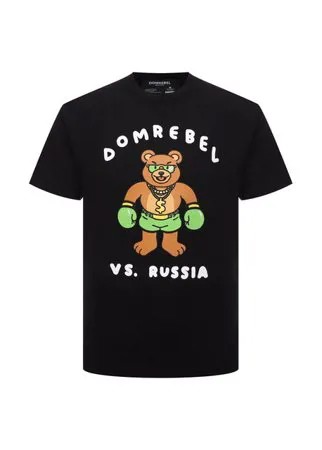 Хлопковая футболка DOMREBEL