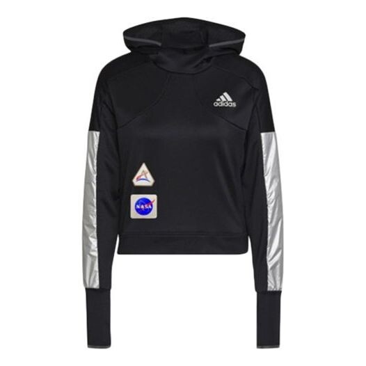Толстовка (WMNS) adidas Space Hoodie Running Sports Black, черный