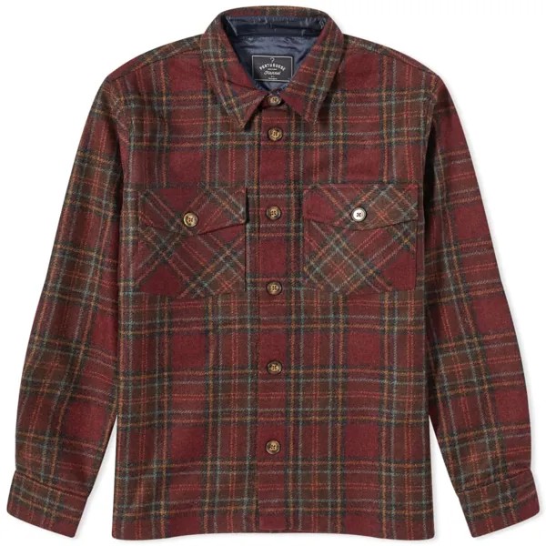 Portuguese Flannel Рубашка бордового цвета в клетку