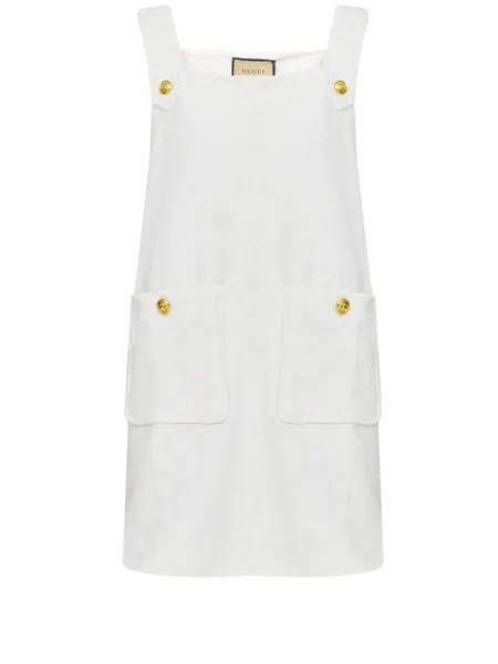 Платье Gucci GG terrycloth mini, белый