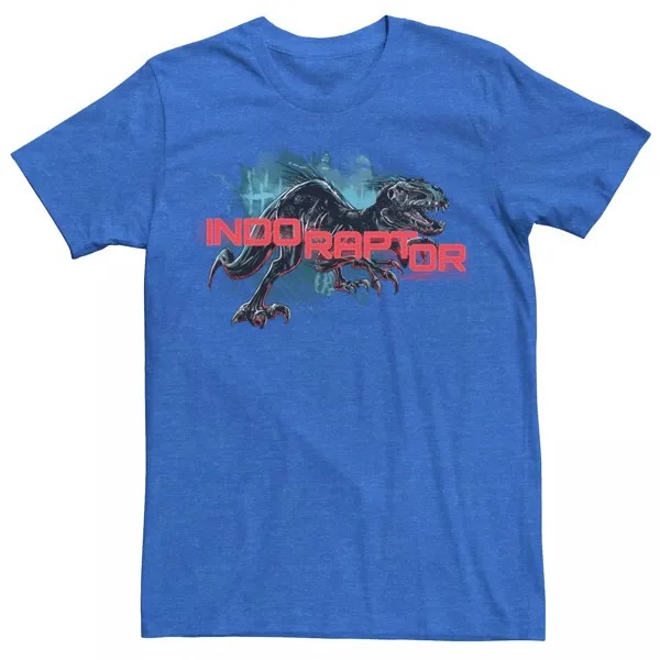 Мужская футболка с портретом Indo Raptor Splatter Jurassic World