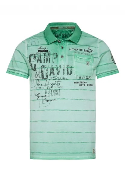 Поло CAMP DAVID 'Tree House', светло-зеленый