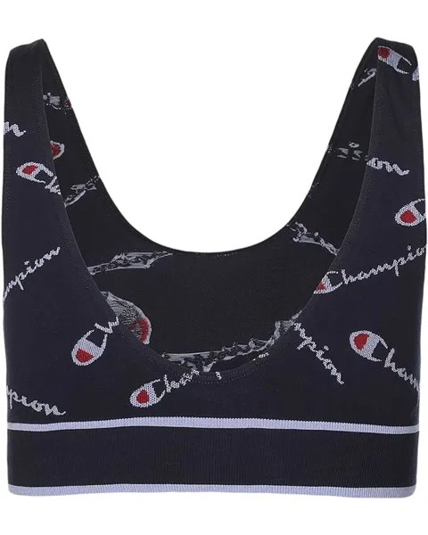 Бралетт Champion Print Sweatshirt Bralette, цвет Tossed Script Navy