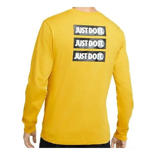 Толстовка Nike Alphabet Printing Round Neck Long Sleeves T-shirt Yellow, желтый