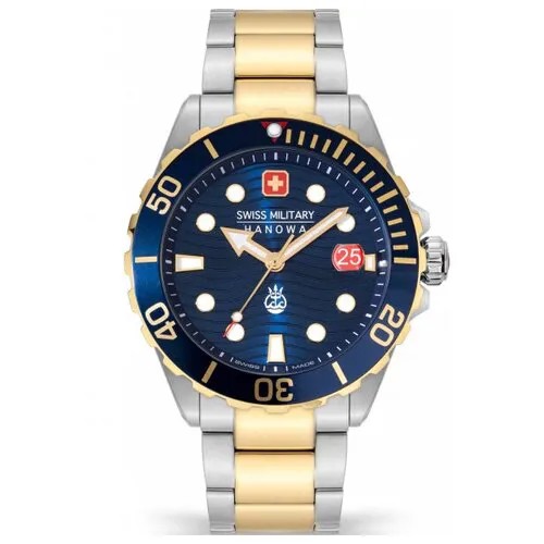 Наручные часы Swiss Military Hanowa Aqua, синий, серебряный